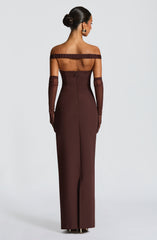 Abigail Maxi Dress - Plum Brown