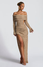 Adelphia Midi Dress - Beige