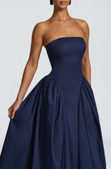 Darla Midi Dress - Navy
