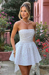 Katrina Mini Dress - Blush Floral Print