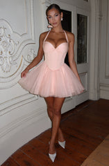 Keely Mini Dress - Soft Peach