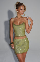 Nila Mini Skirt - Olive