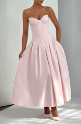 Salma Midi Dress - Blush