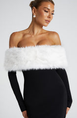 Vittoria Midi Dress - Black/White