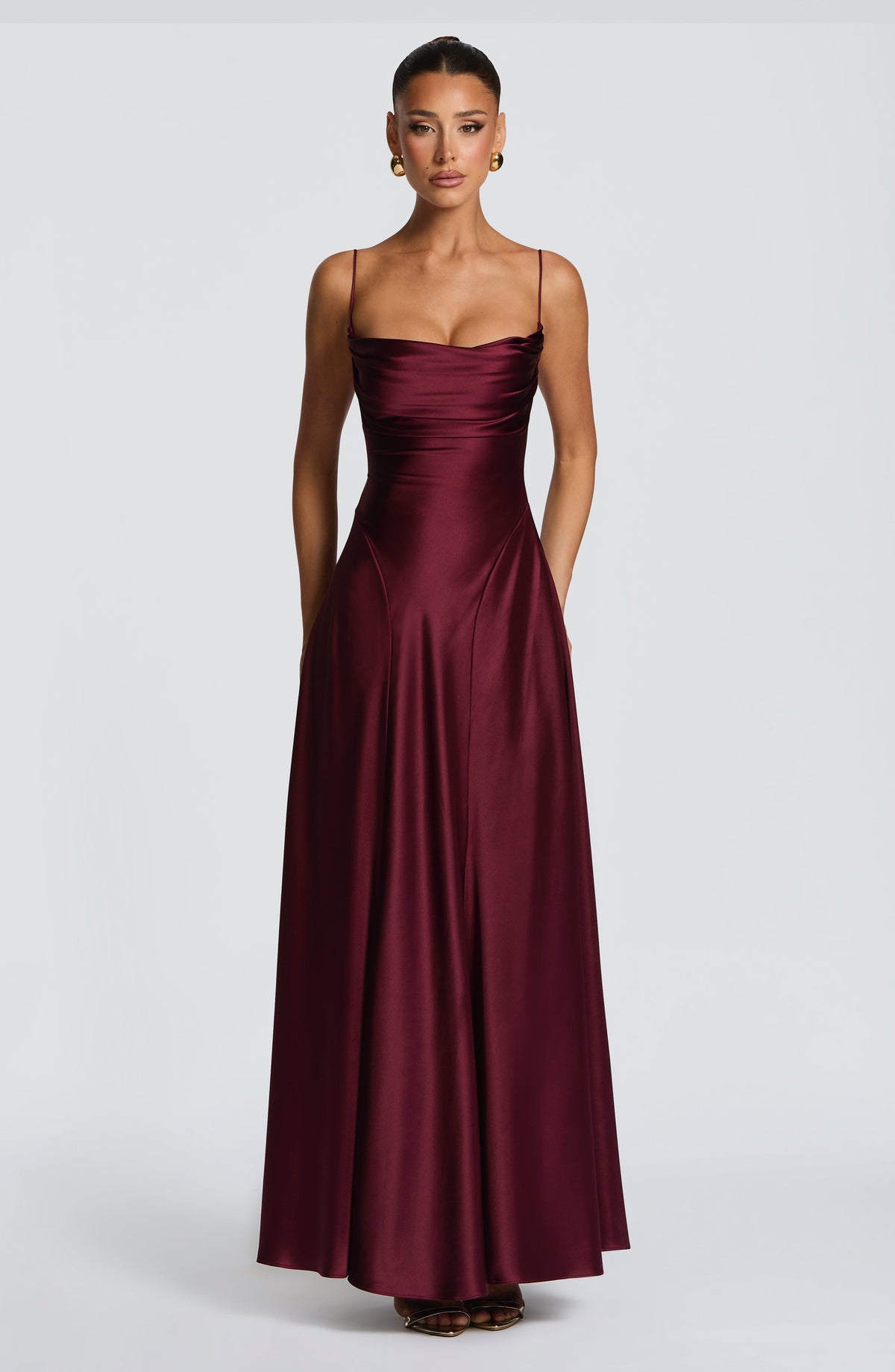 Adelina Maxi Dress - Cherry Lacquer