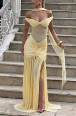 Alaia Maxi Dress - Lemon