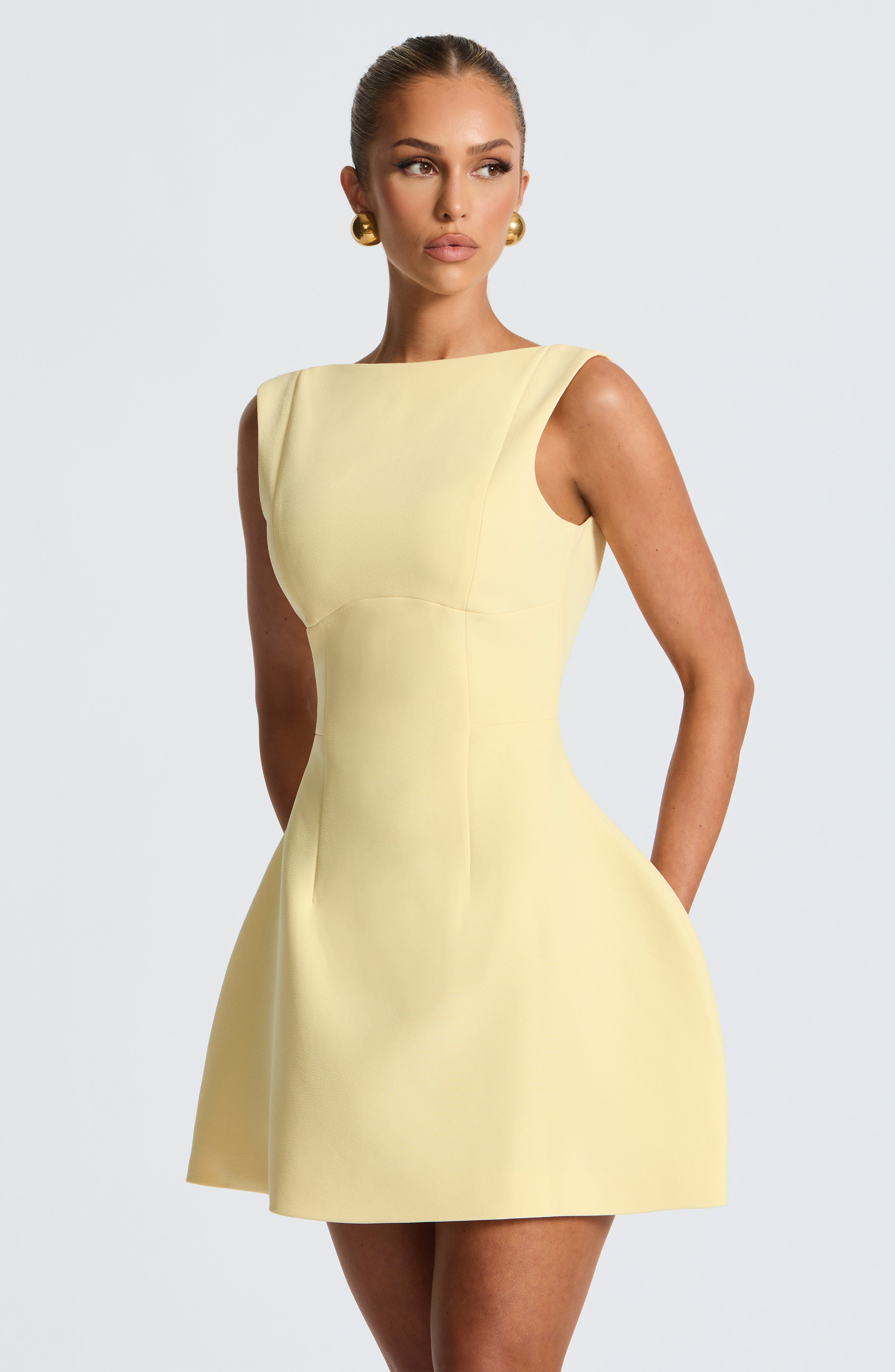 Alana Mini Dress - Lemon