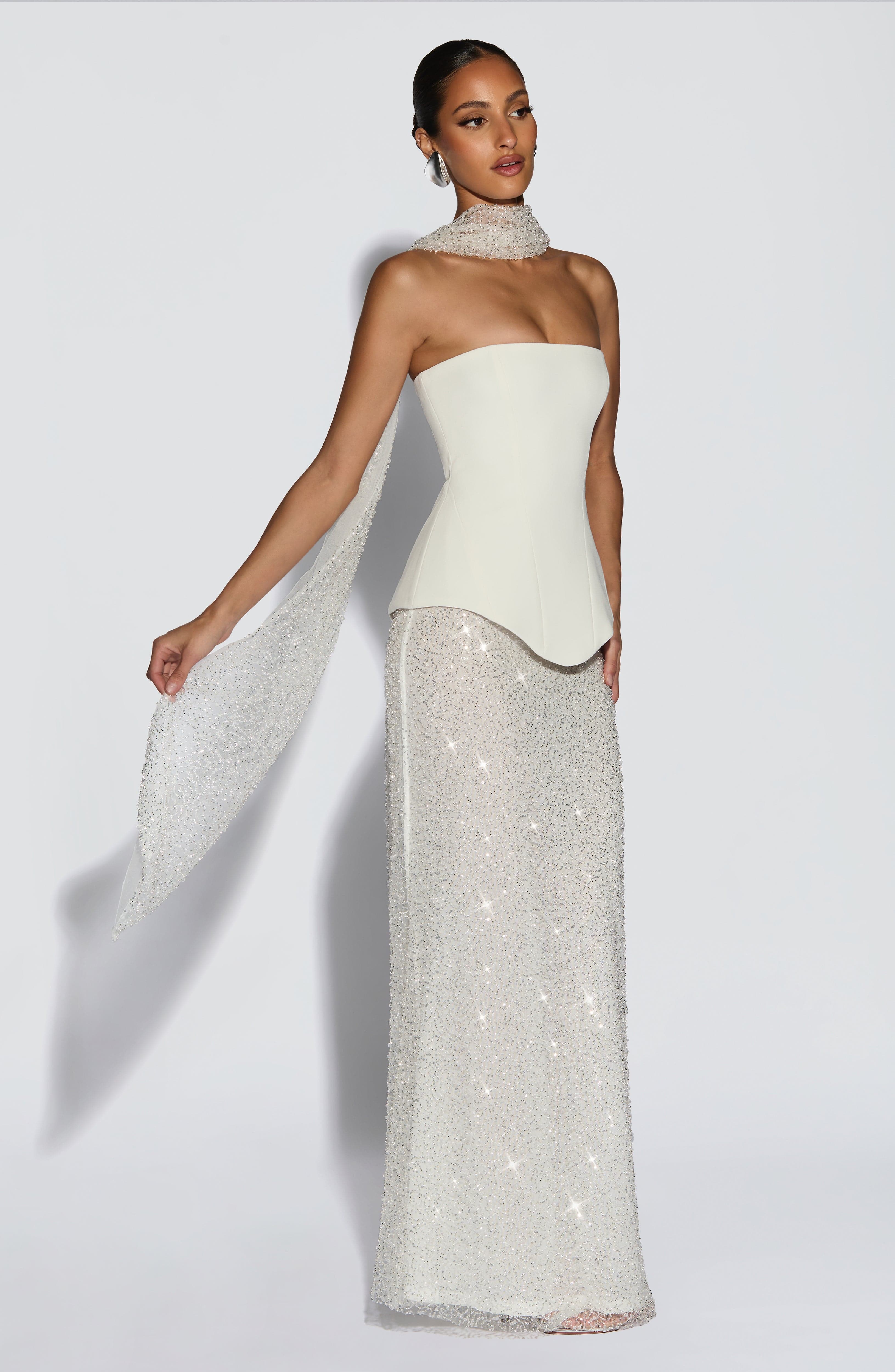Allaire Maxi Skirt - Ivory