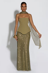 Allaire Maxi Skirt - Sage
