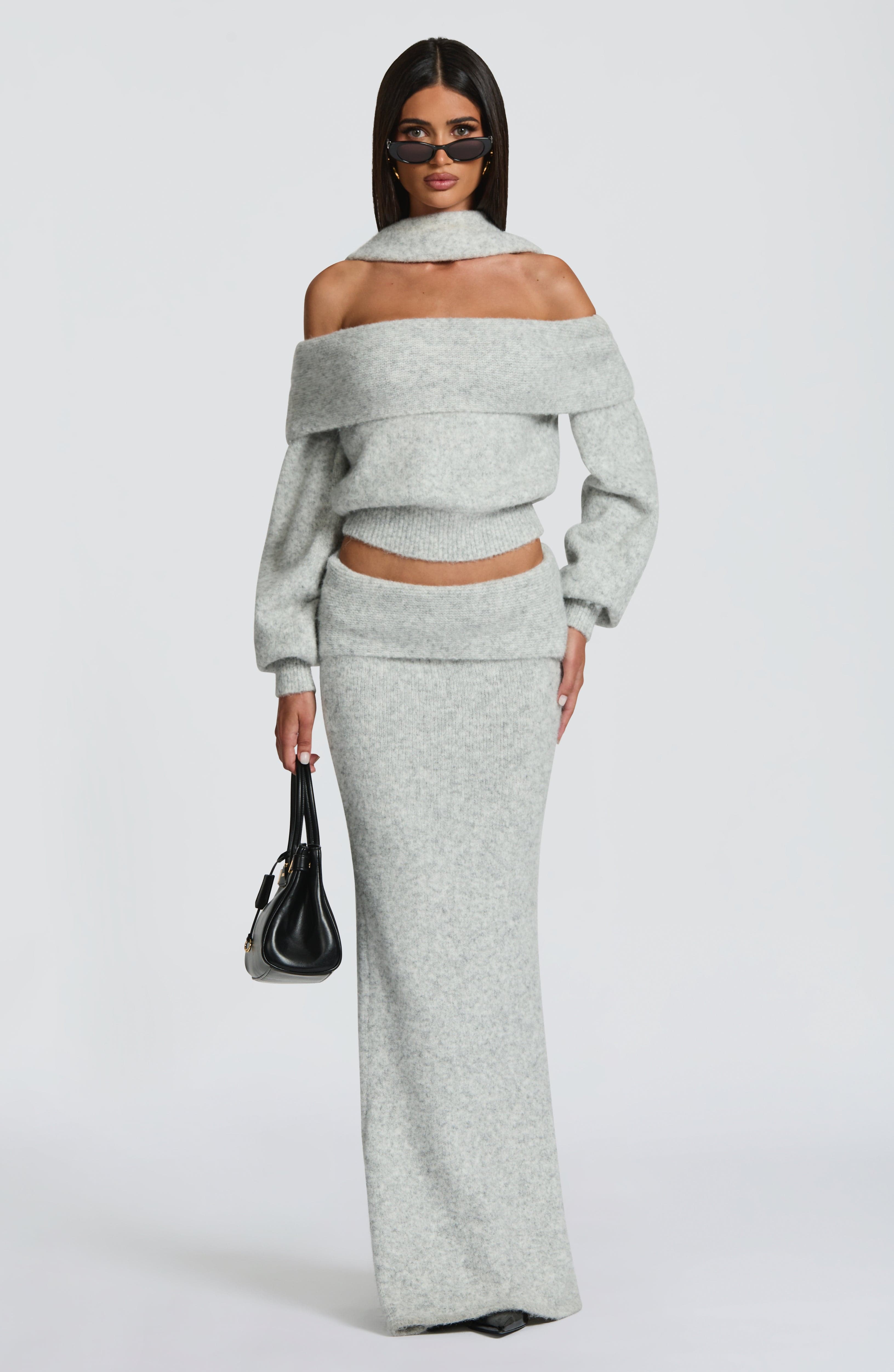 Andie Top - Light Grey Marl