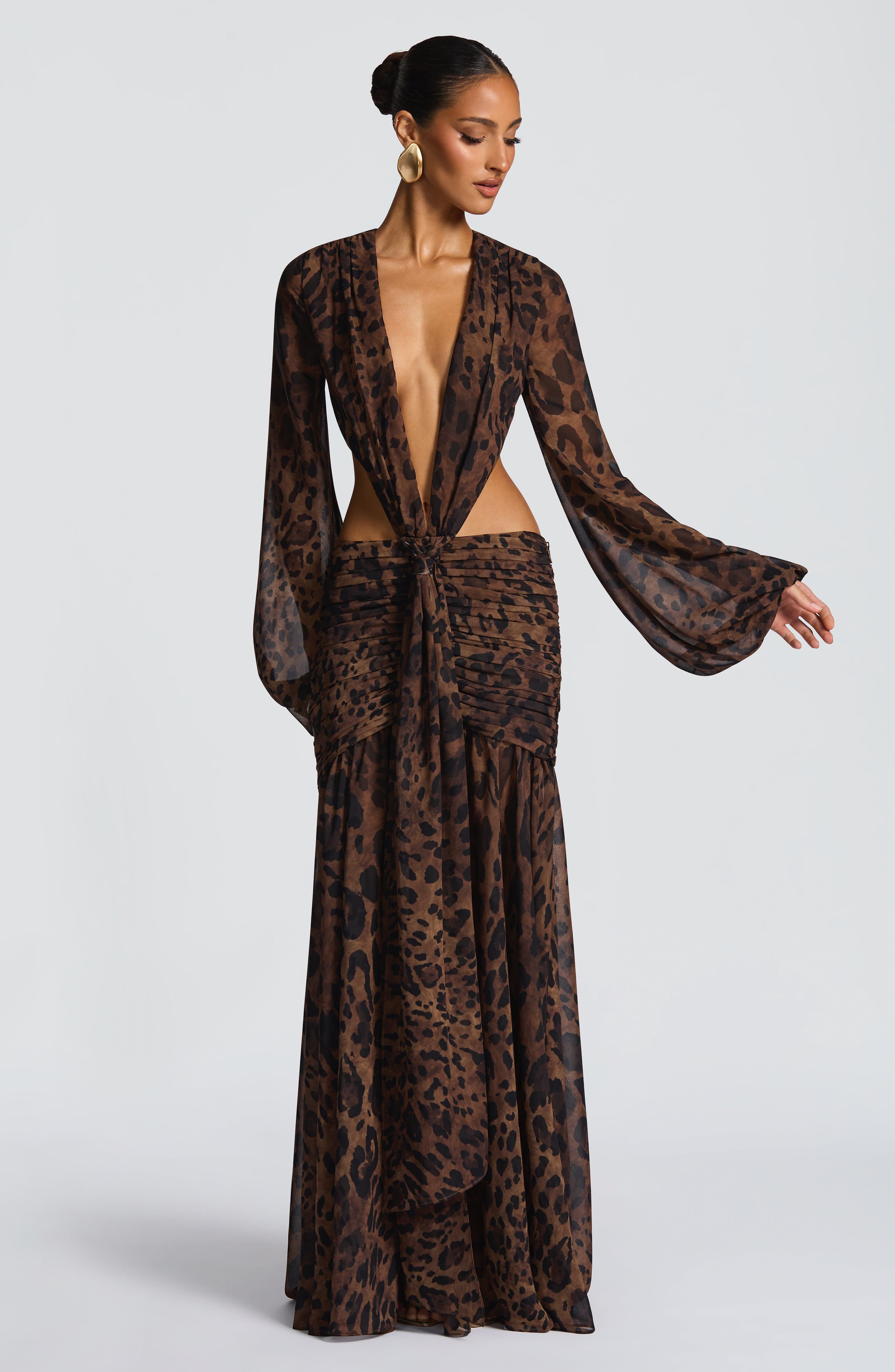 Andrina Maxi Dress - Leopard Print