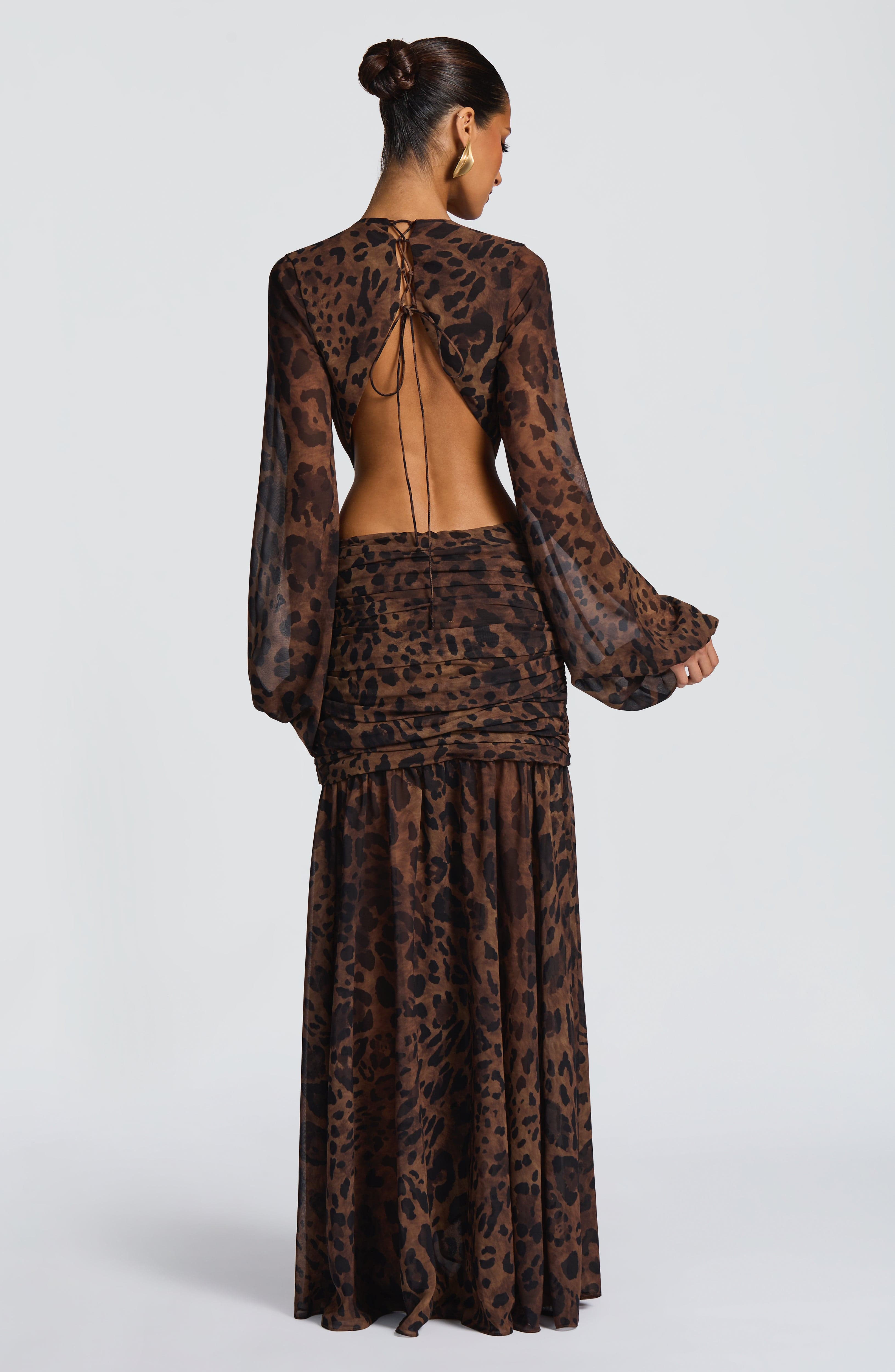 Andrina Maxi Dress - Leopard Print