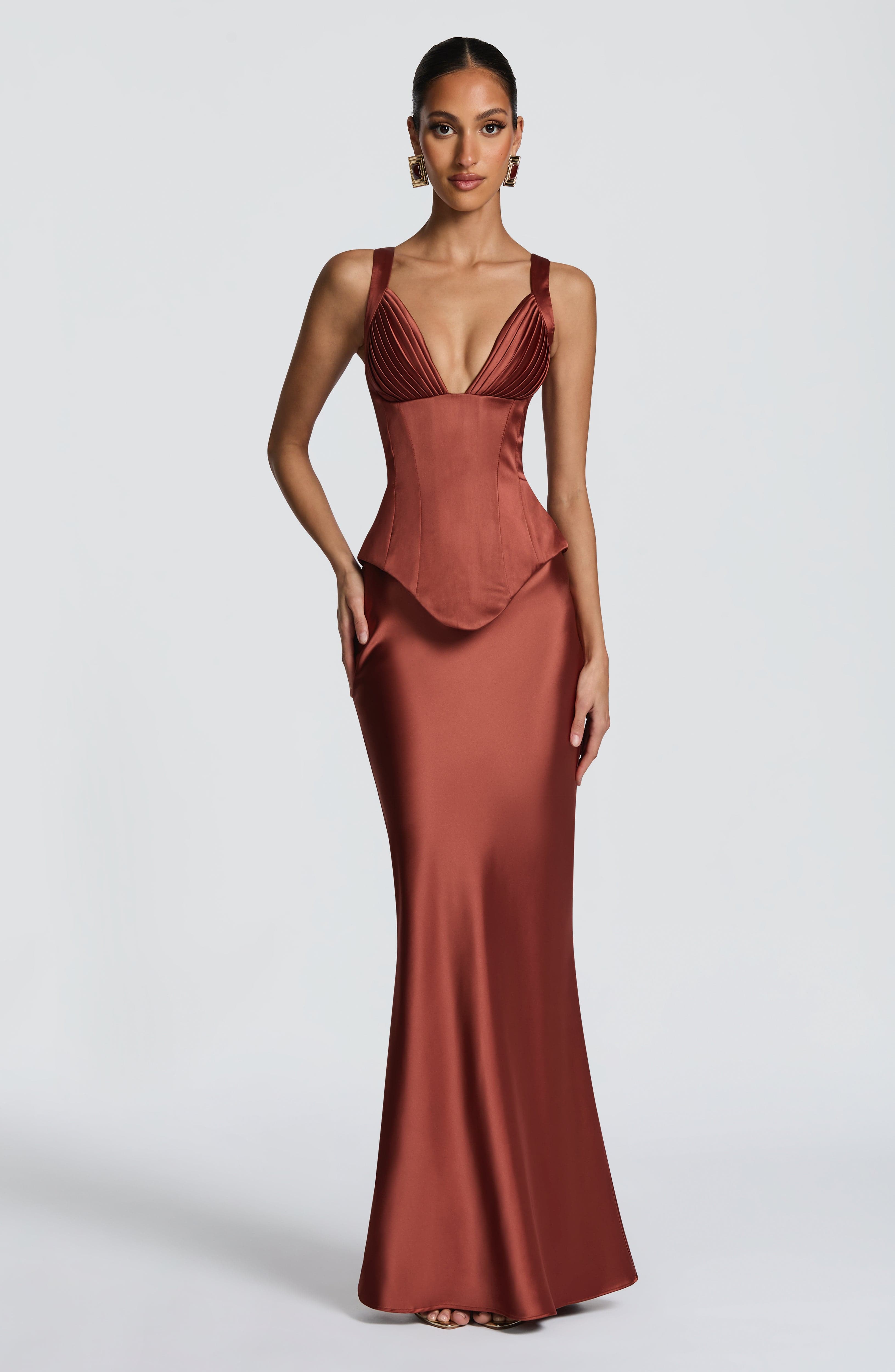 Atlanta Maxi Skirt - Rust