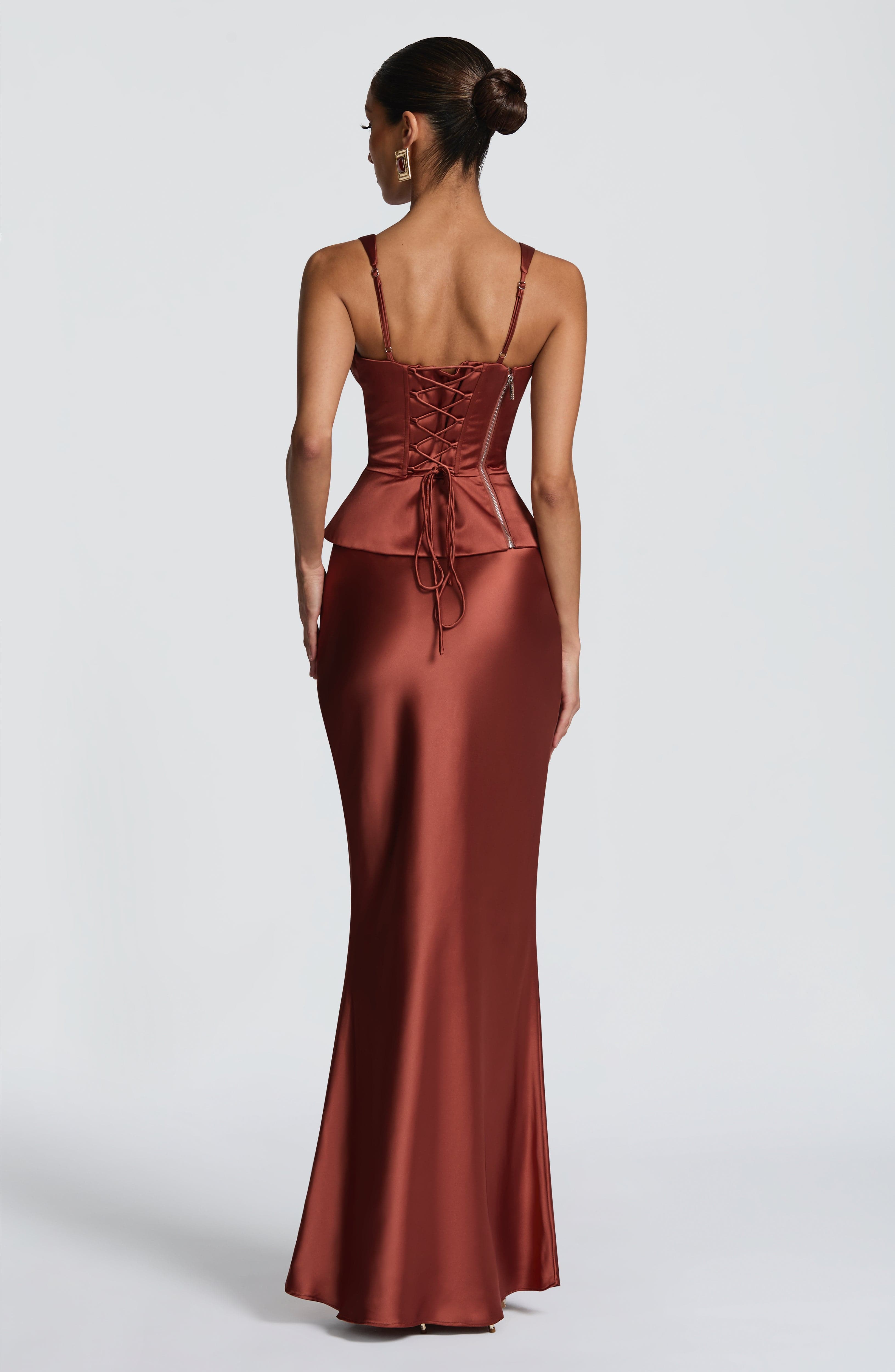 Atlanta Maxi Skirt - Rust