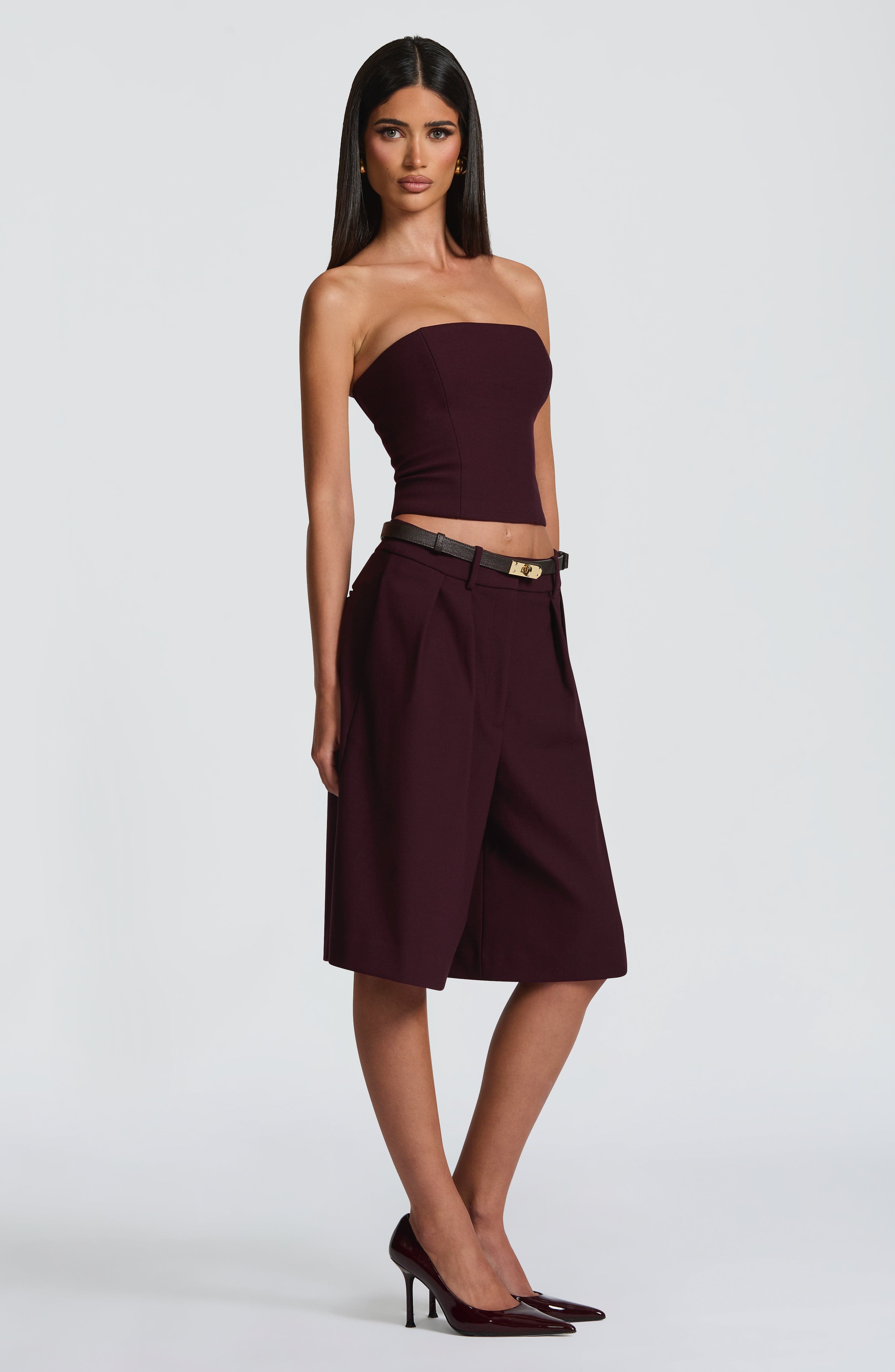 Ausra Bermuda Shorts - Plum