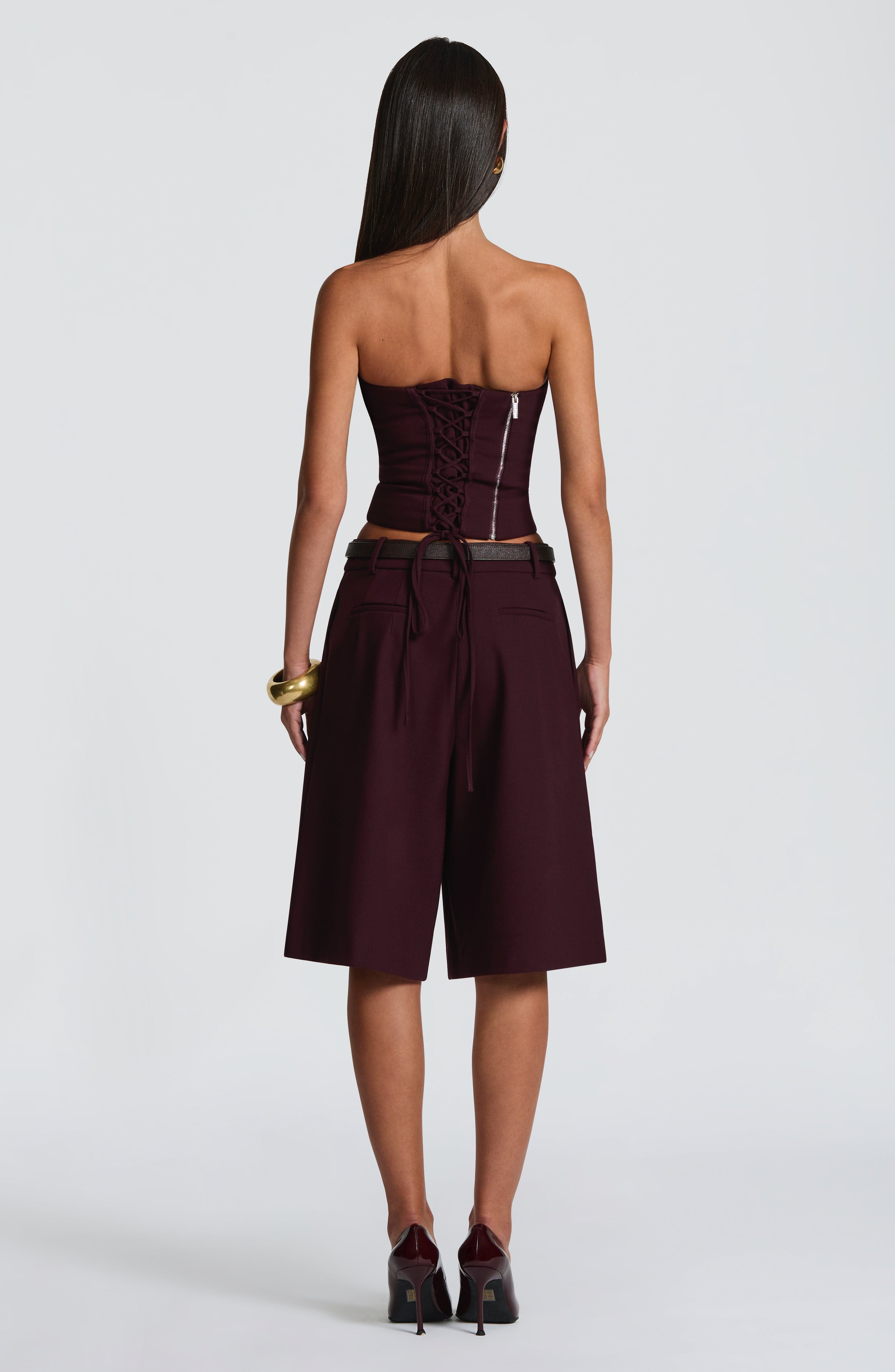 Ausra Bermuda Shorts - Plum