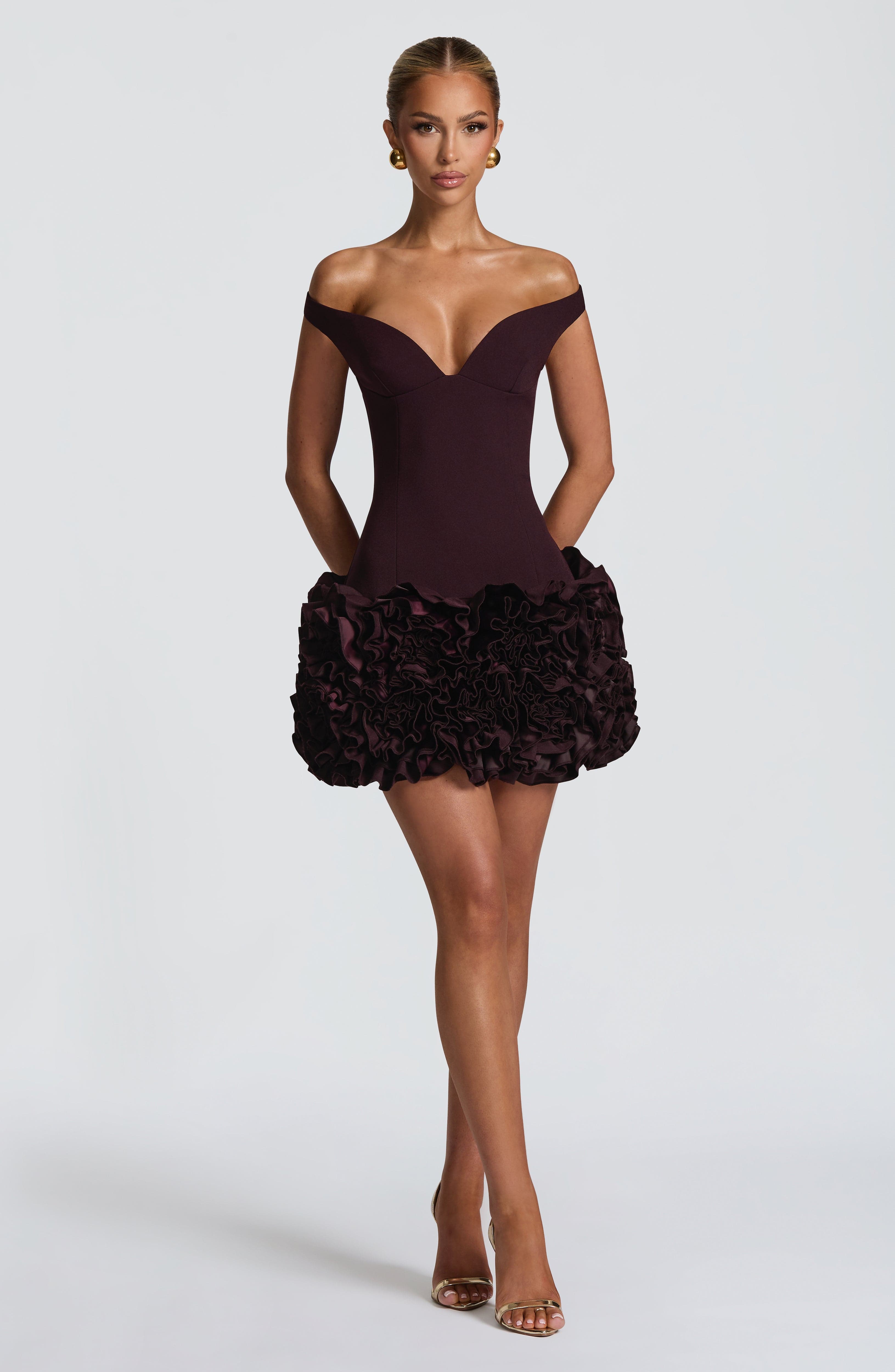 Aveta Mini Dress - Plum