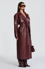 Bridget Trench Coat - Plum