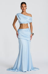 Claudette Maxi Skirt - Glacier Blue