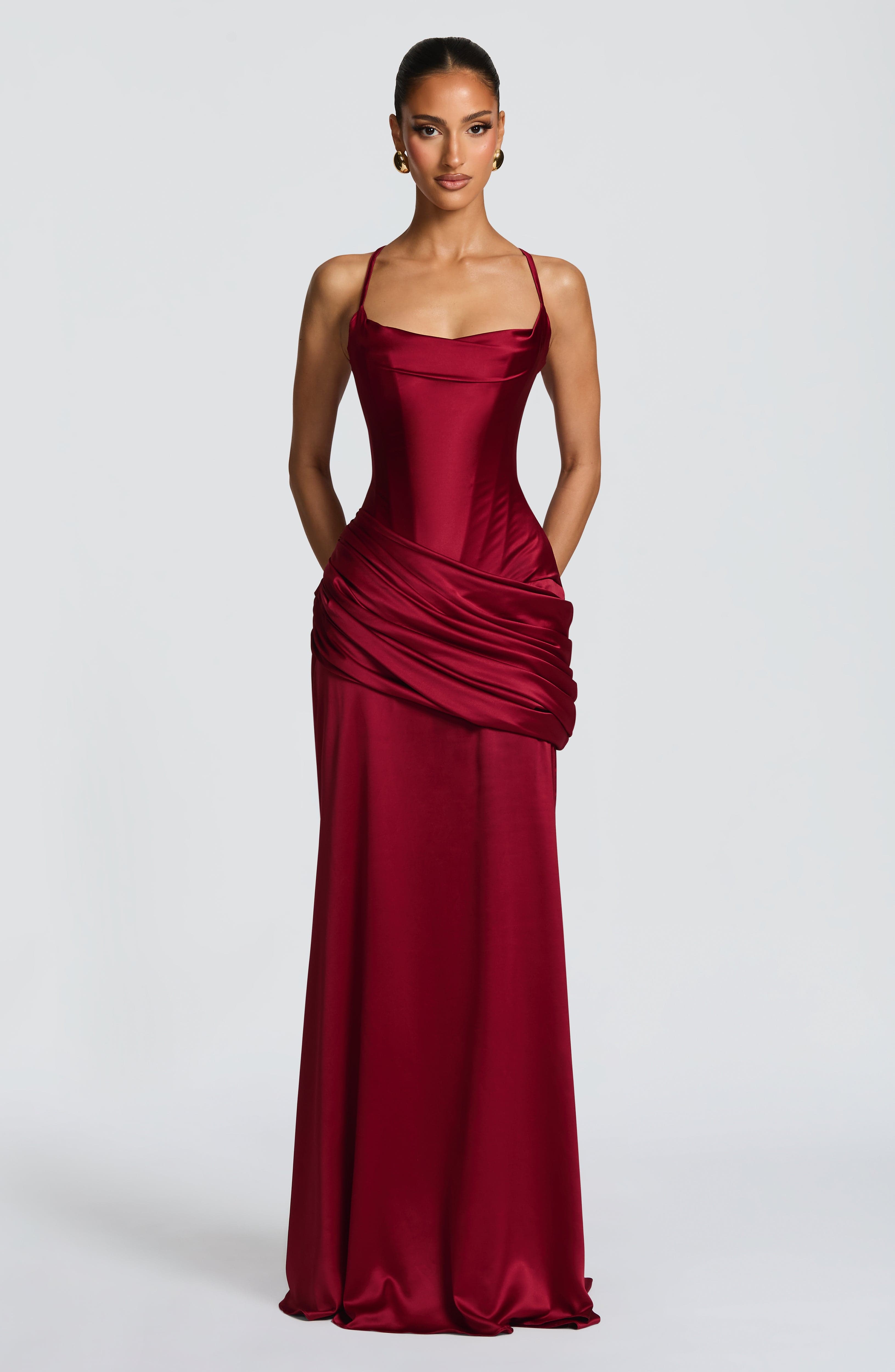 Connie Gown - Burgundy