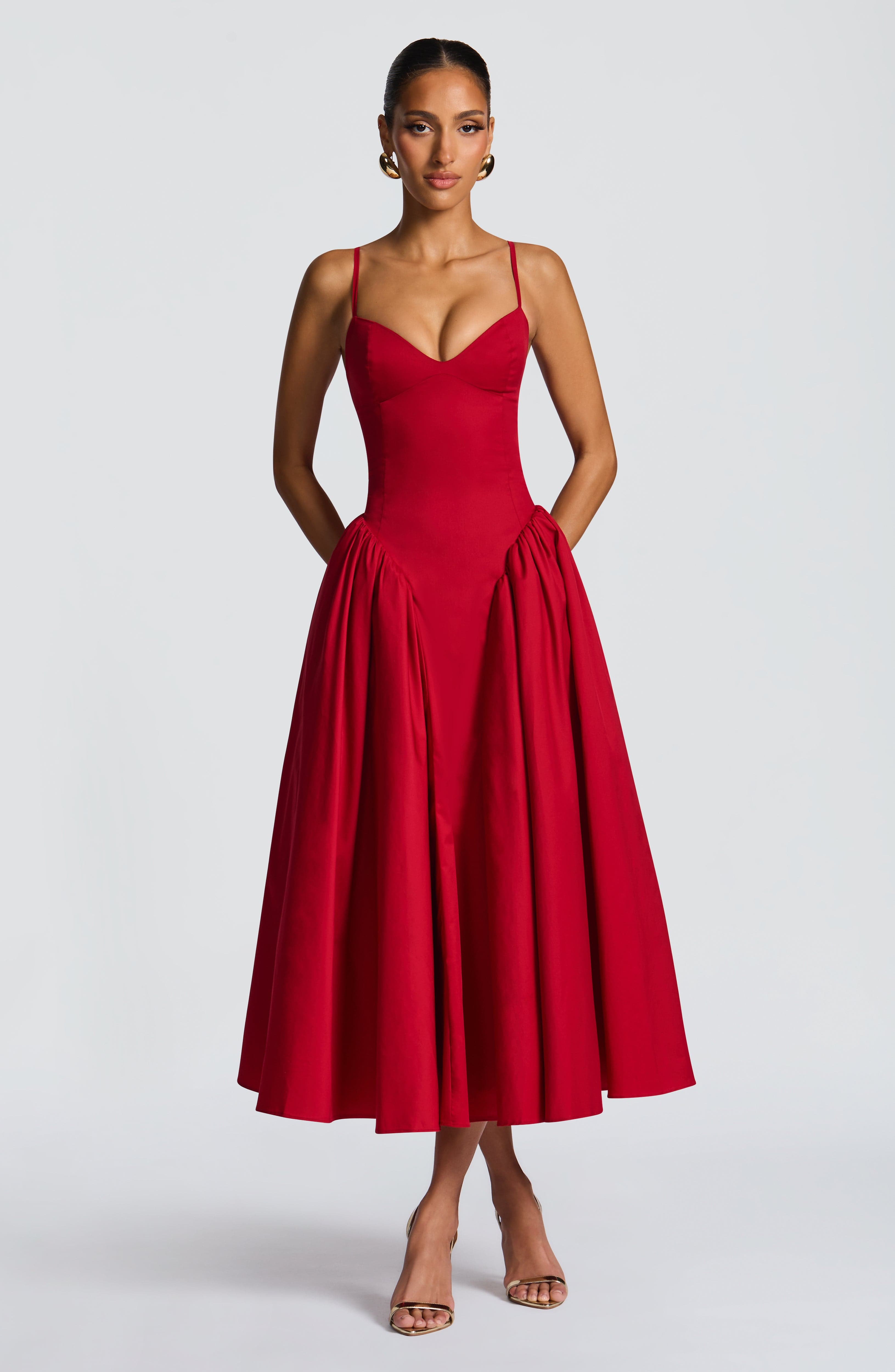 Emerson Midi Dress - Red