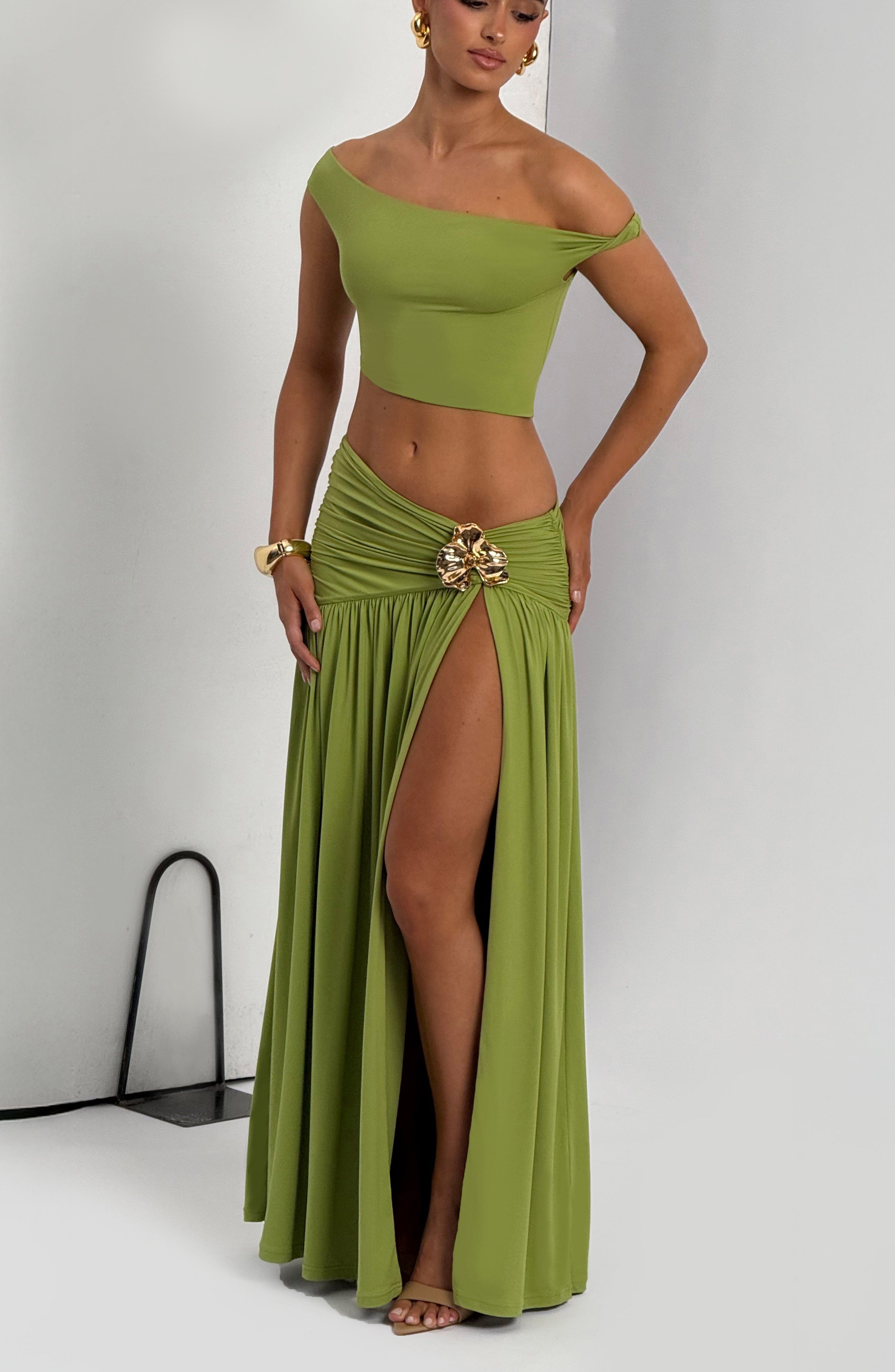 Saira Maxi Skirt - Olive