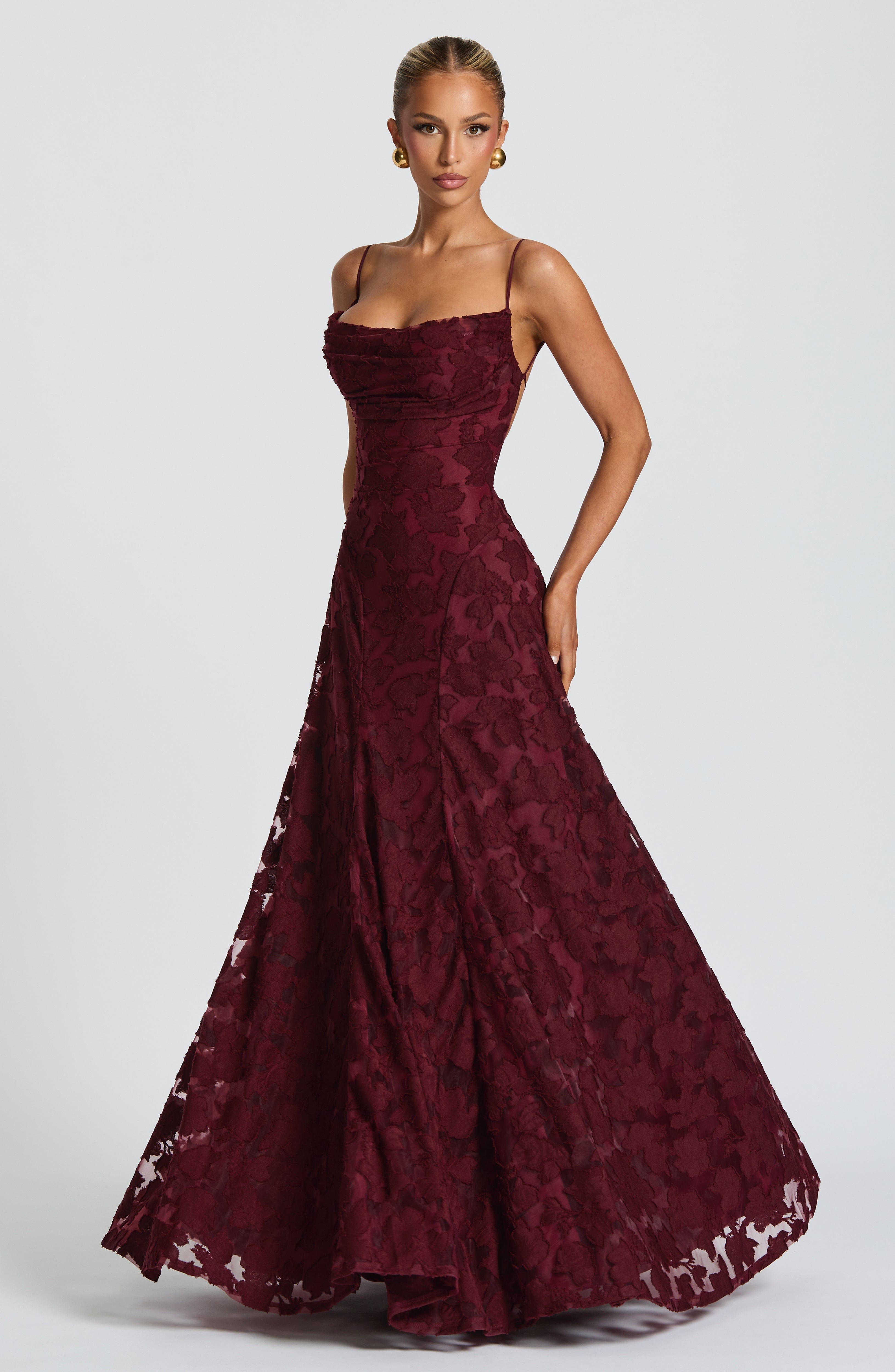 Francis Maxi Dress - Cherry Lacquer