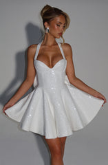 Georgette Mini Dress - Ivory