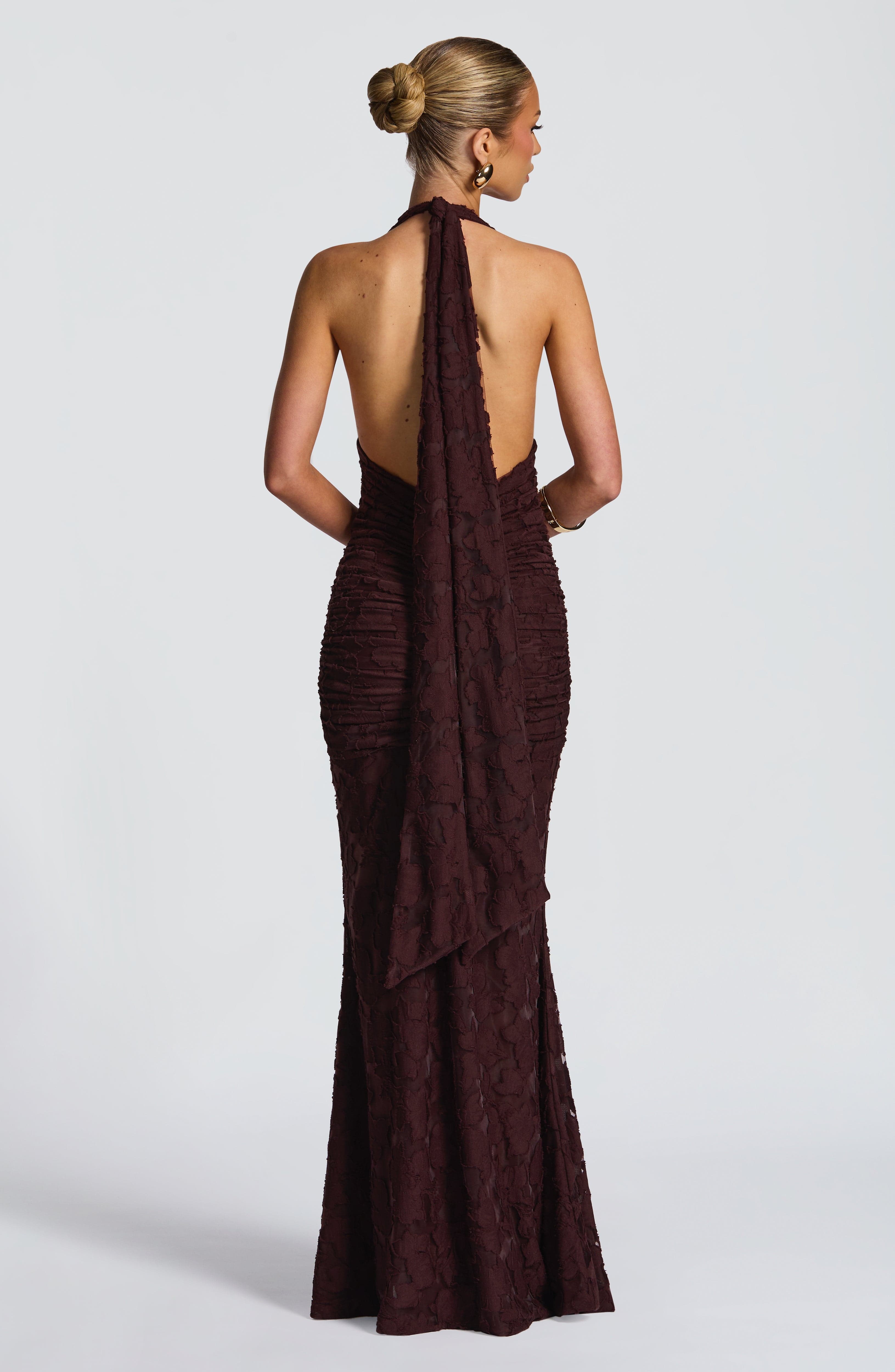 Guinevere Maxi Dress - Plum Brown