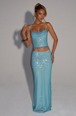 Hali Maxi Skirt - Aqua