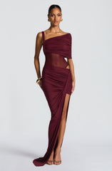Henrietta Maxi Skirt - Cherry Lacquer