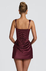 Imogen Mini Dress - Cherry Lacquer