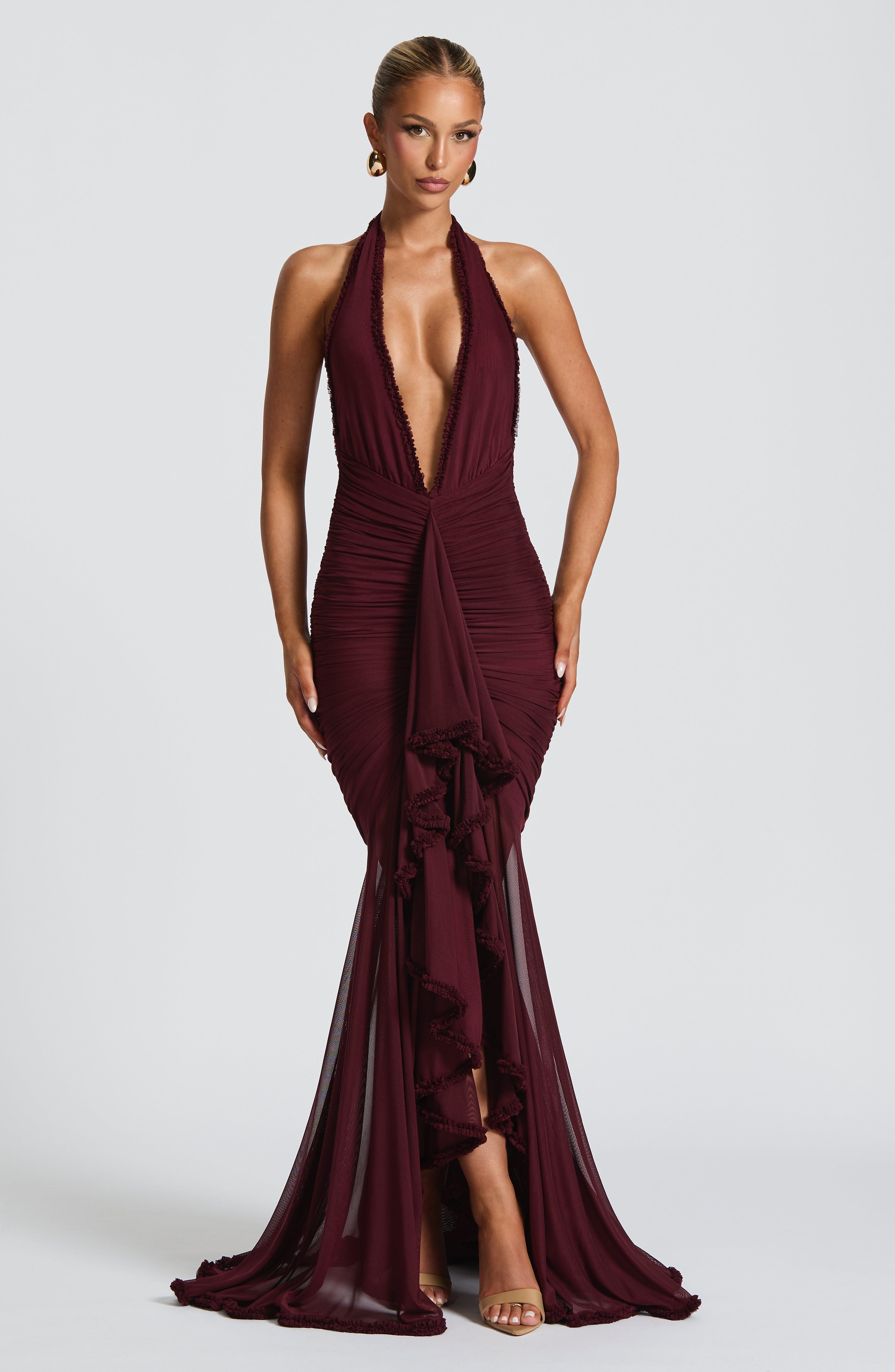 Janessa Maxi Dress - Cherry Lacquer