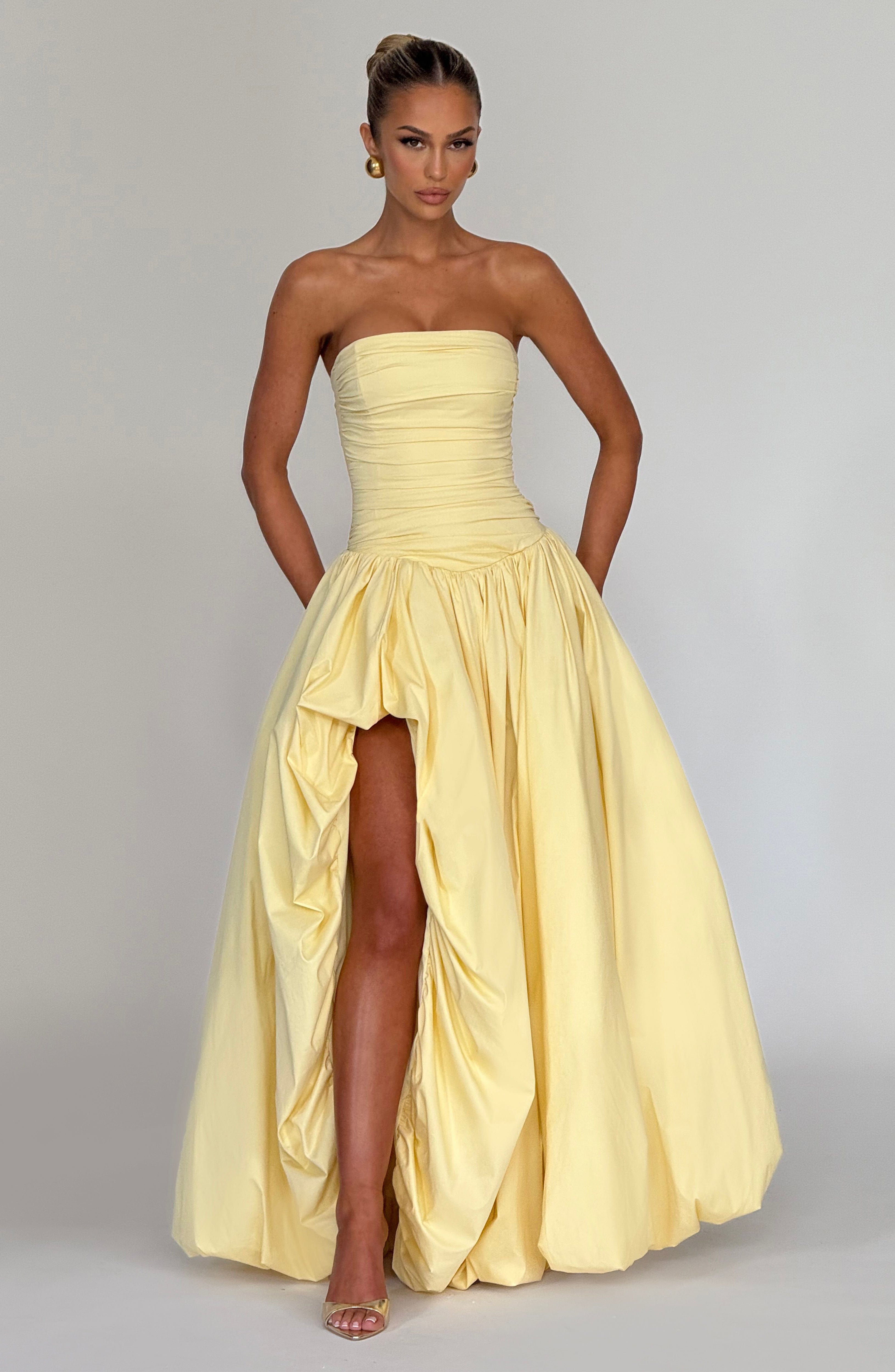 Jillian Maxi Dress - Lemon