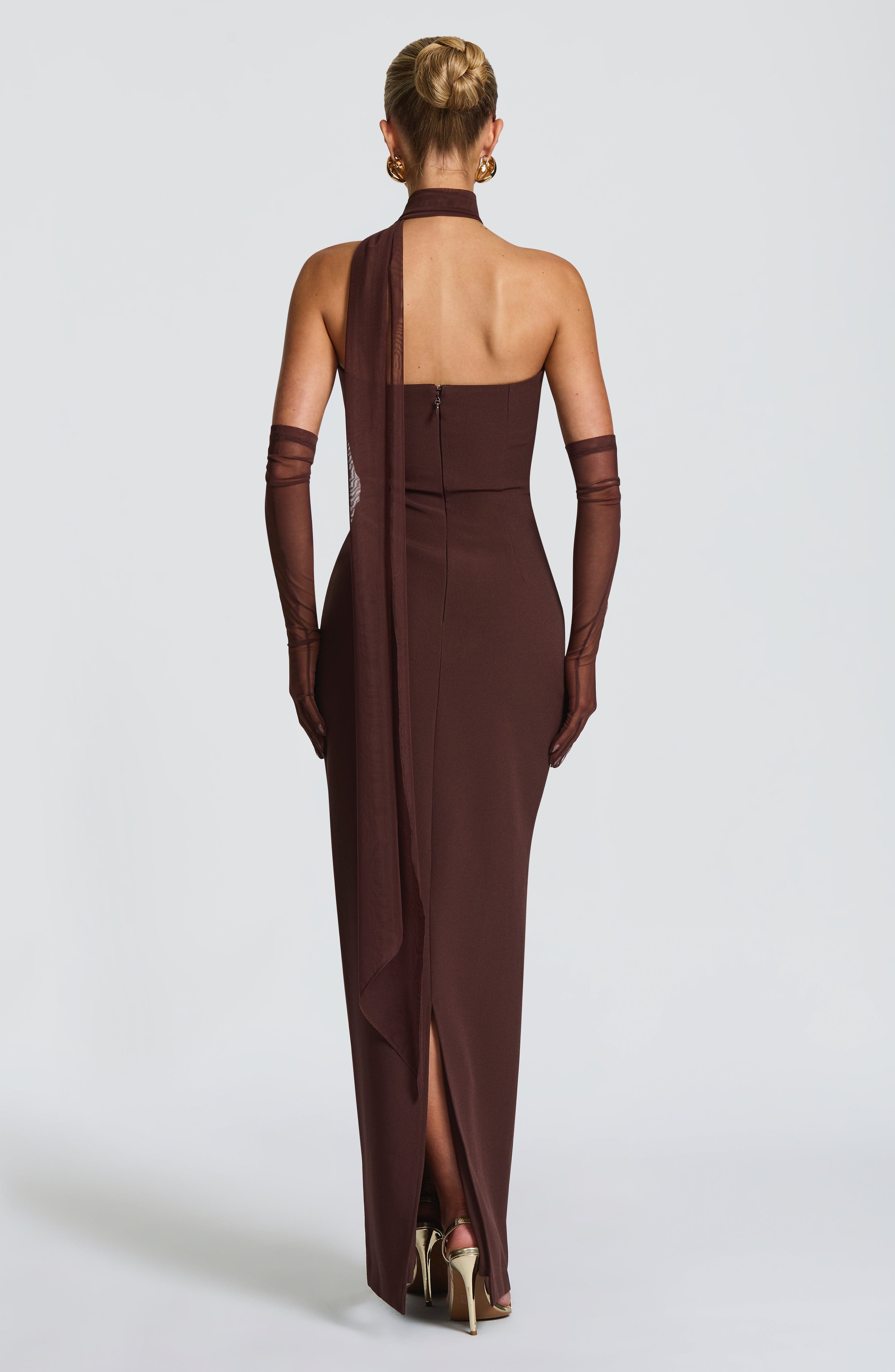 Lindsey Maxi Dress - Plum Brown