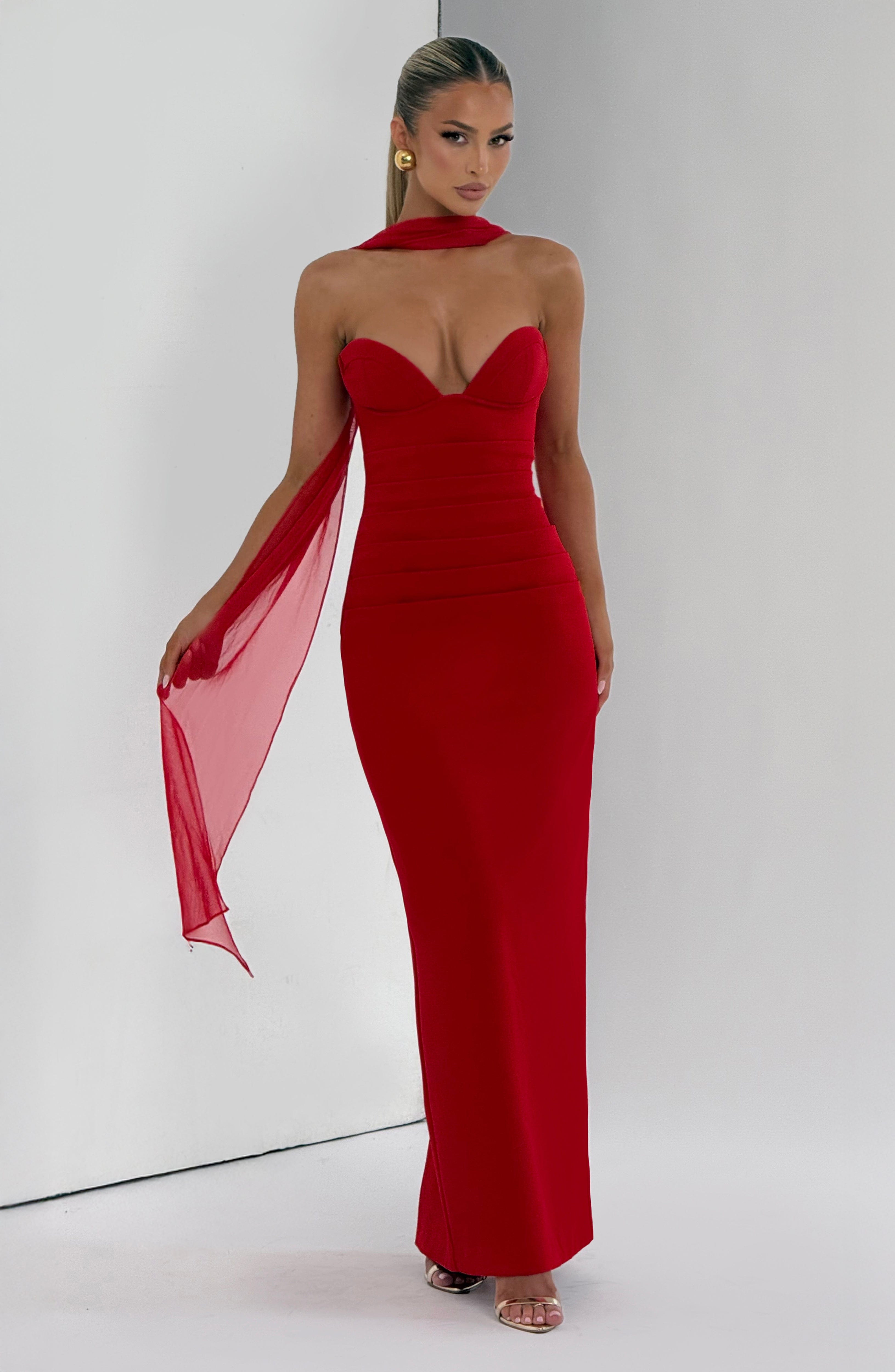 Lindsey Maxi Dress - Red