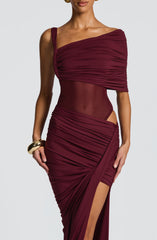 Lisette Bodysuit - Cherry Lacquer