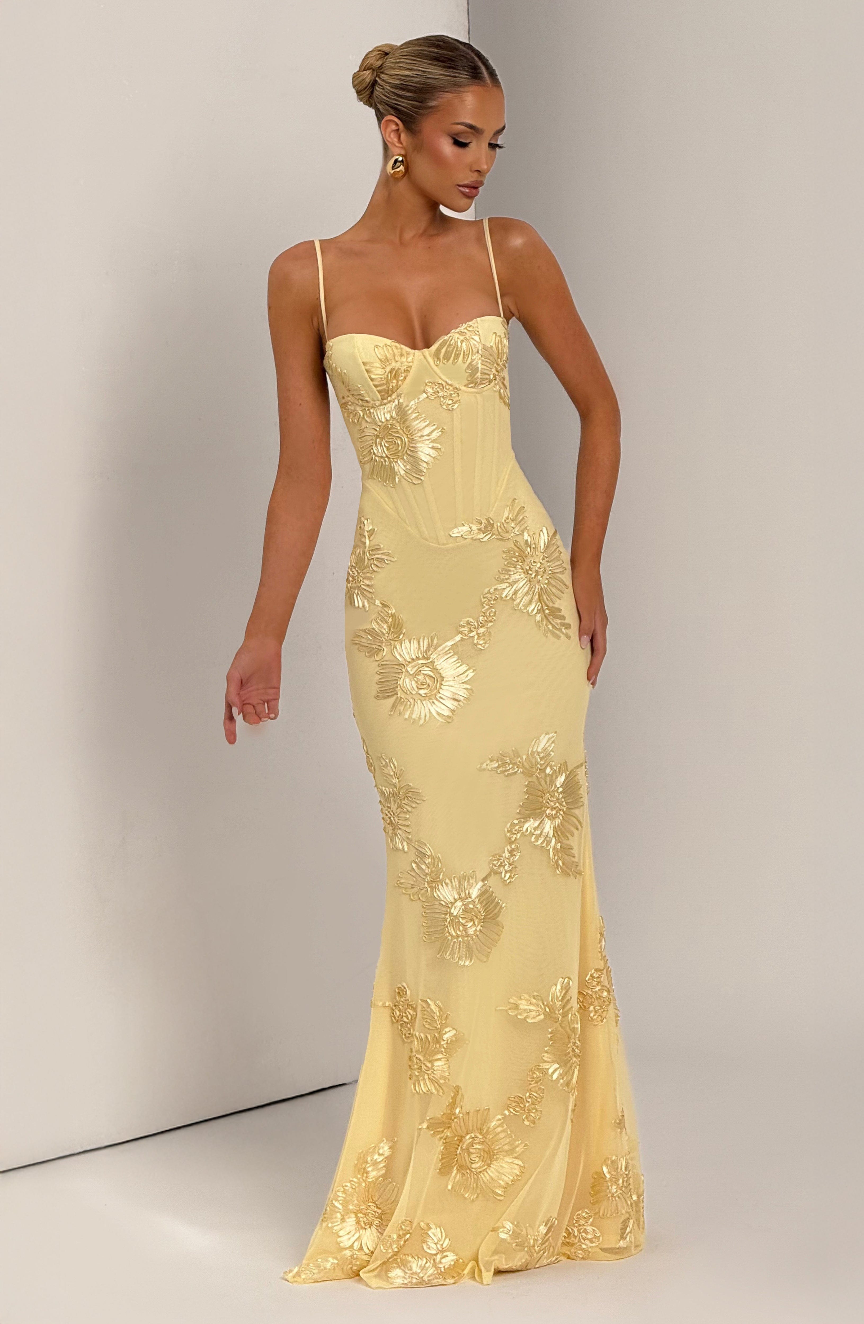 Nefertiti Maxi Dress - Lemon