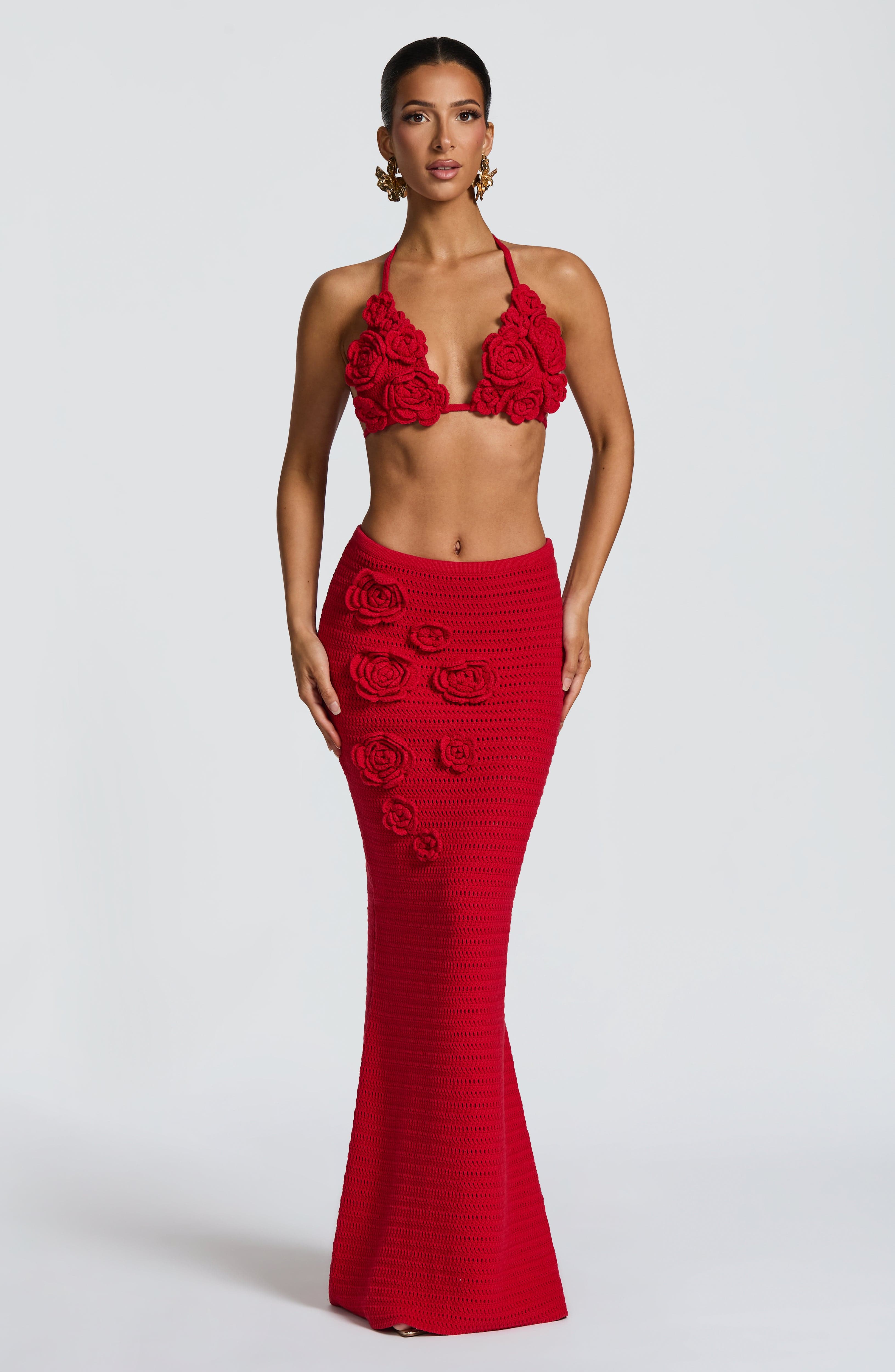 Nerida Maxi Skirt - Red