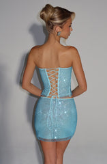 Nila Mini Skirt - Aqua