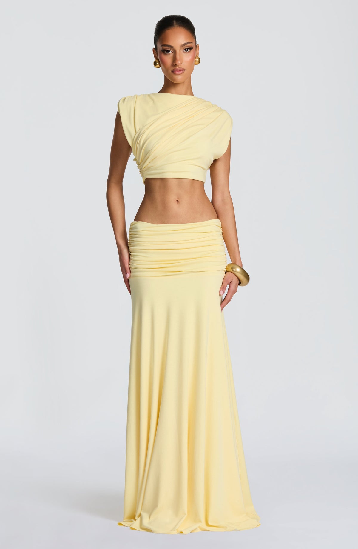 Paige Maxi Skirt - Lemon