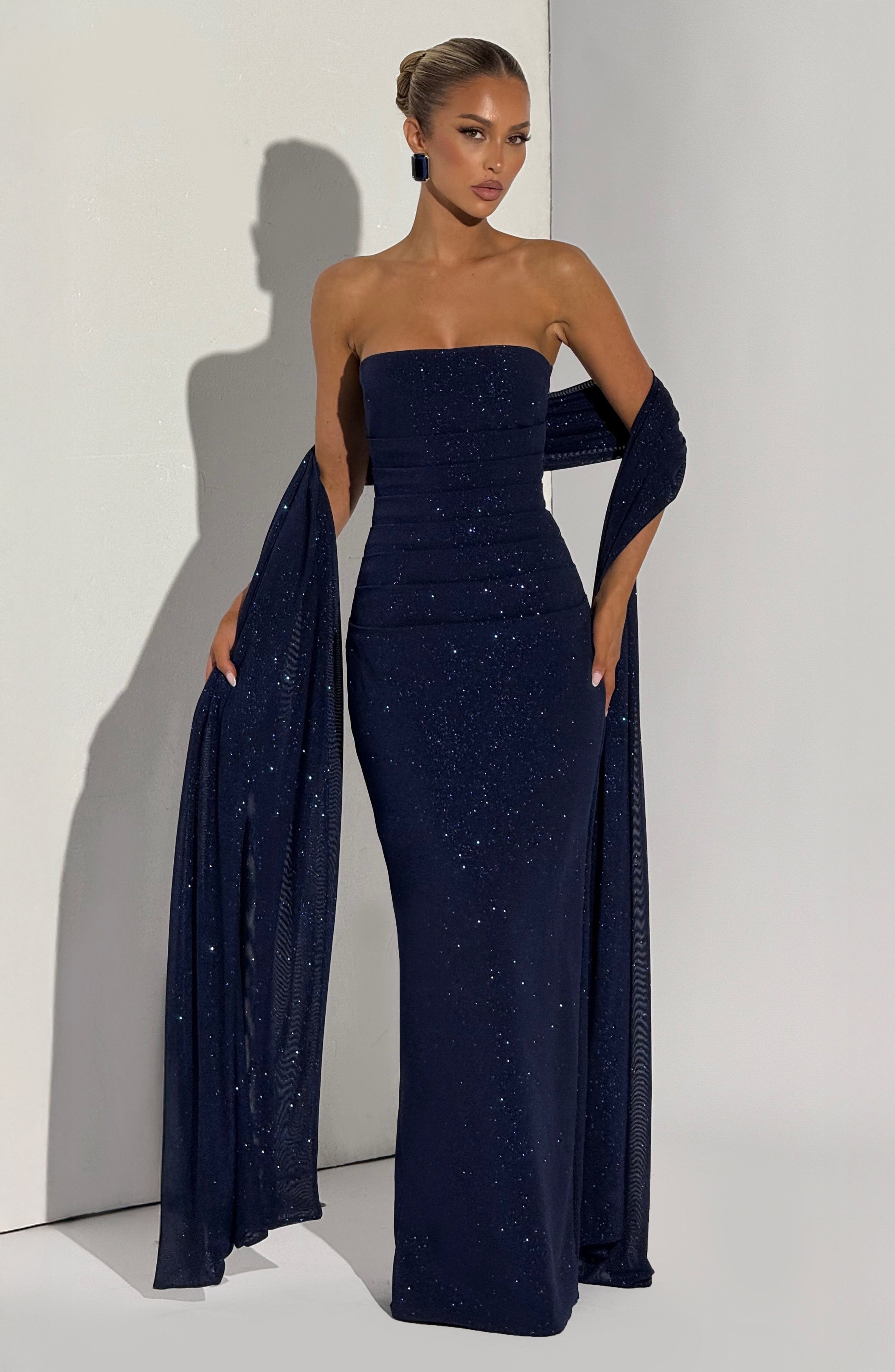Pandra Maxi Dress - Navy Sparkle