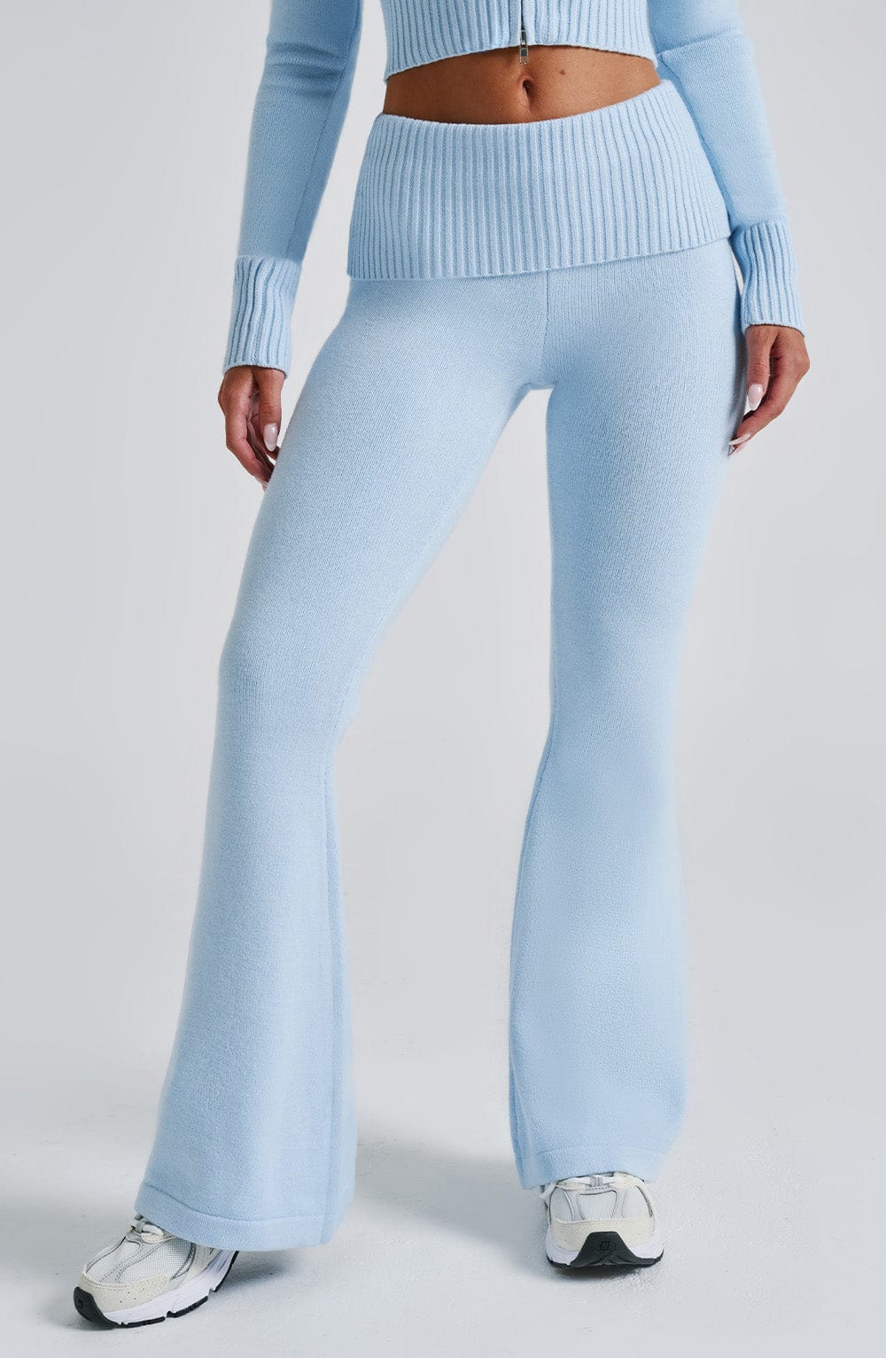 Portia Knit Pants - Baby Blue