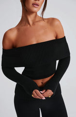 Portia Knit Top - Black