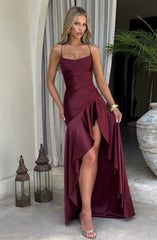 Samira Maxi Dress - Cherry Lacquer