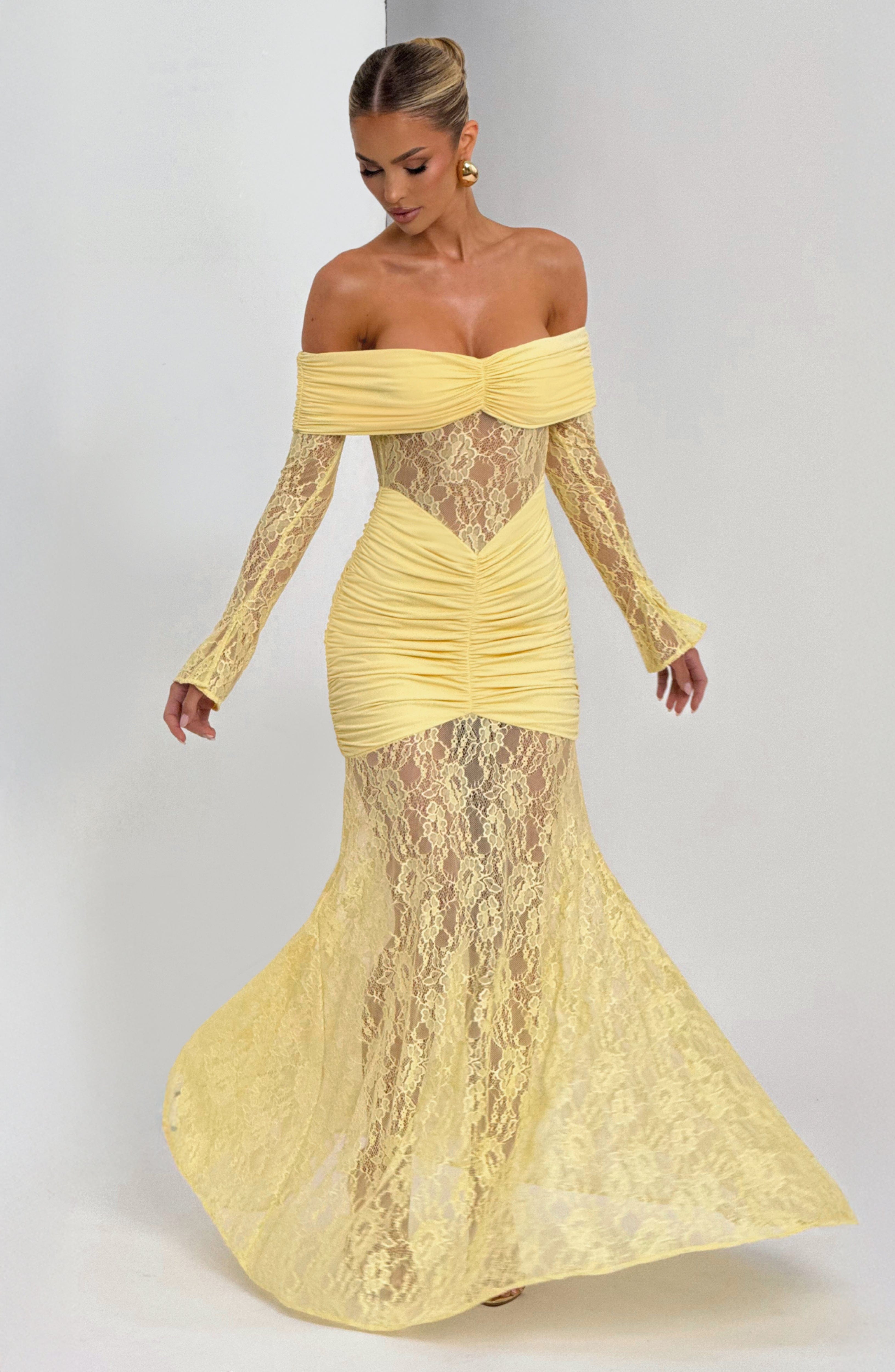 Sauline Maxi Dress - Lemon