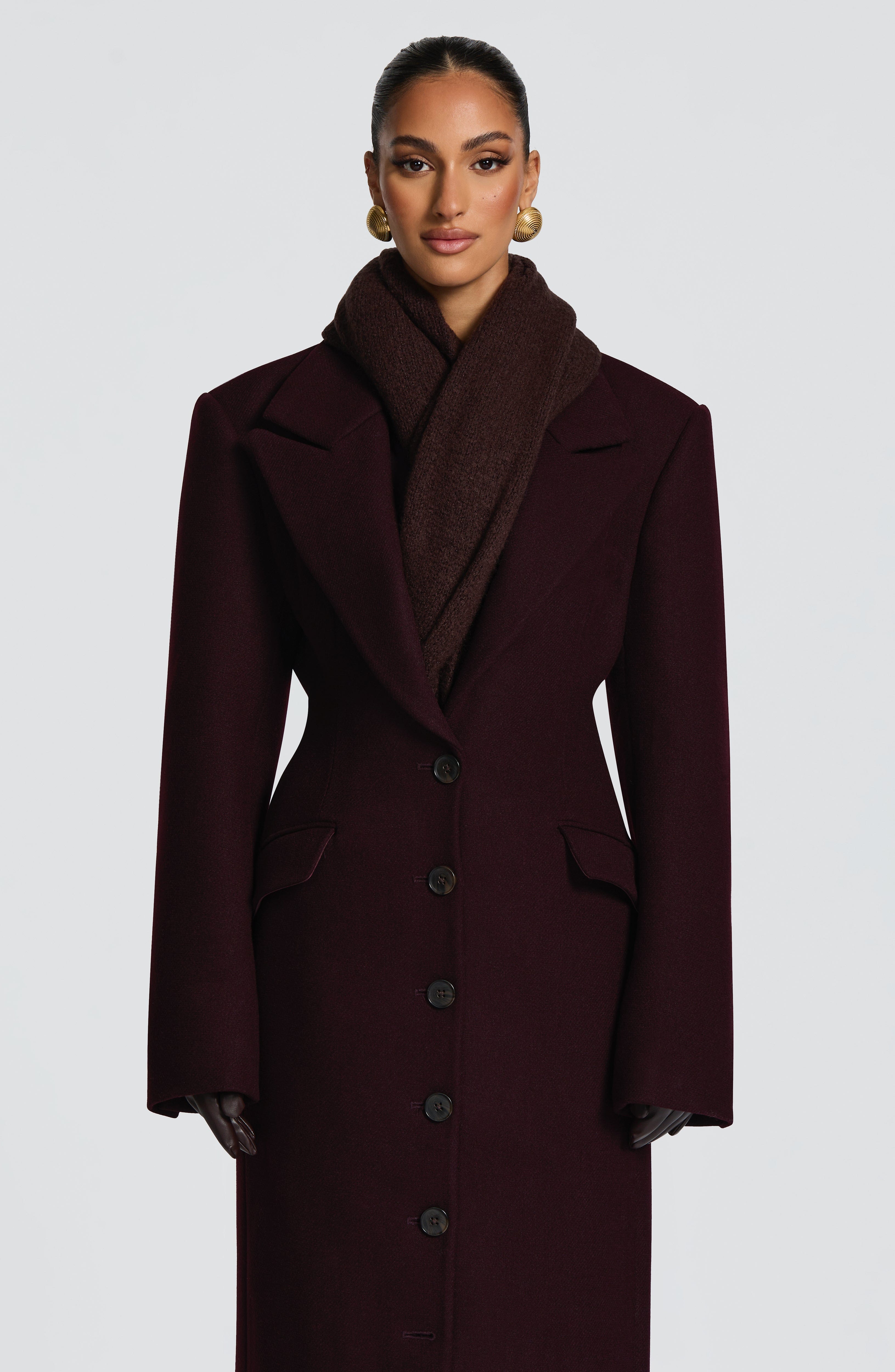 Talin Scarf - Plum Brown