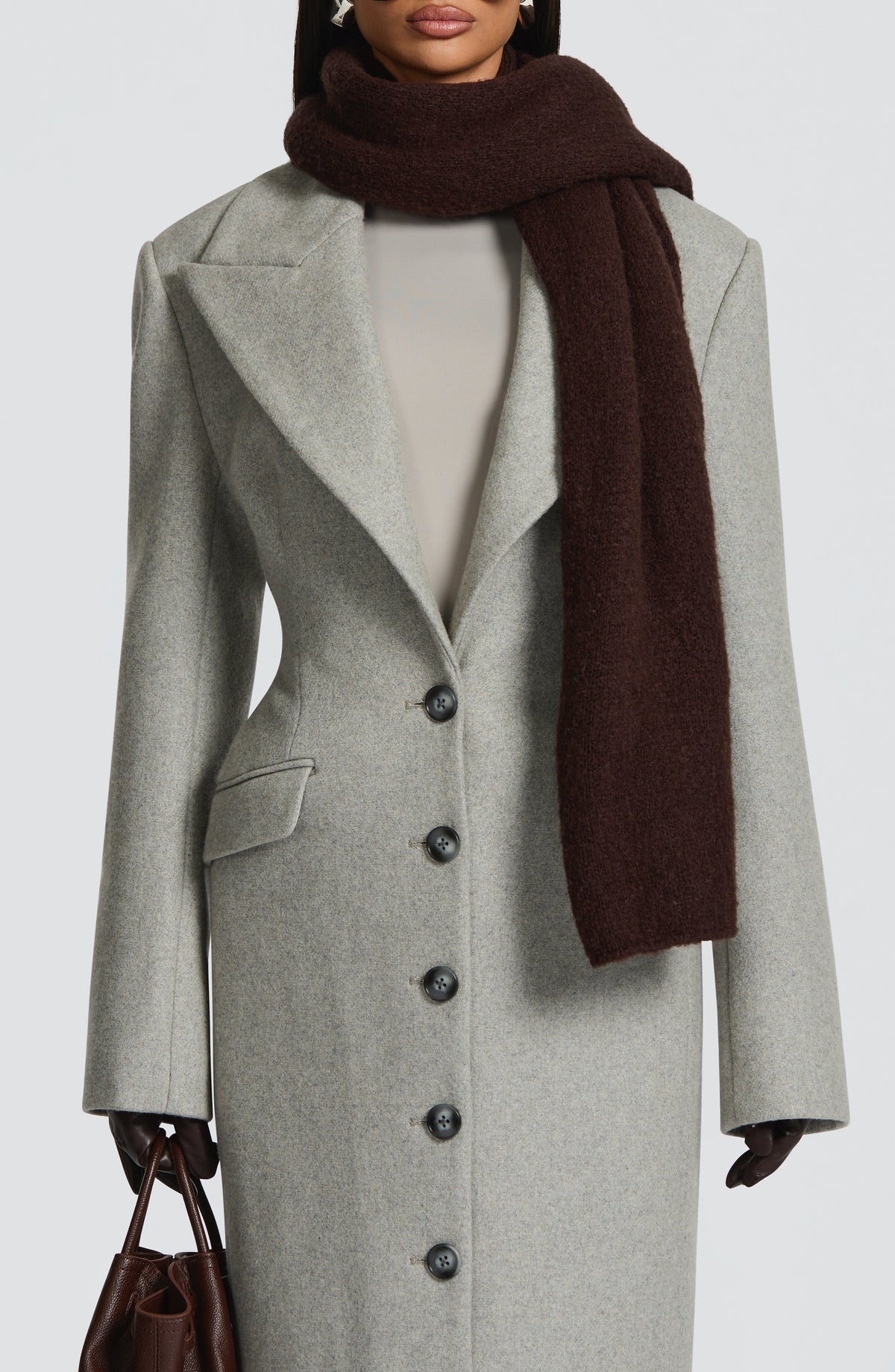Talin Scarf - Plum Brown