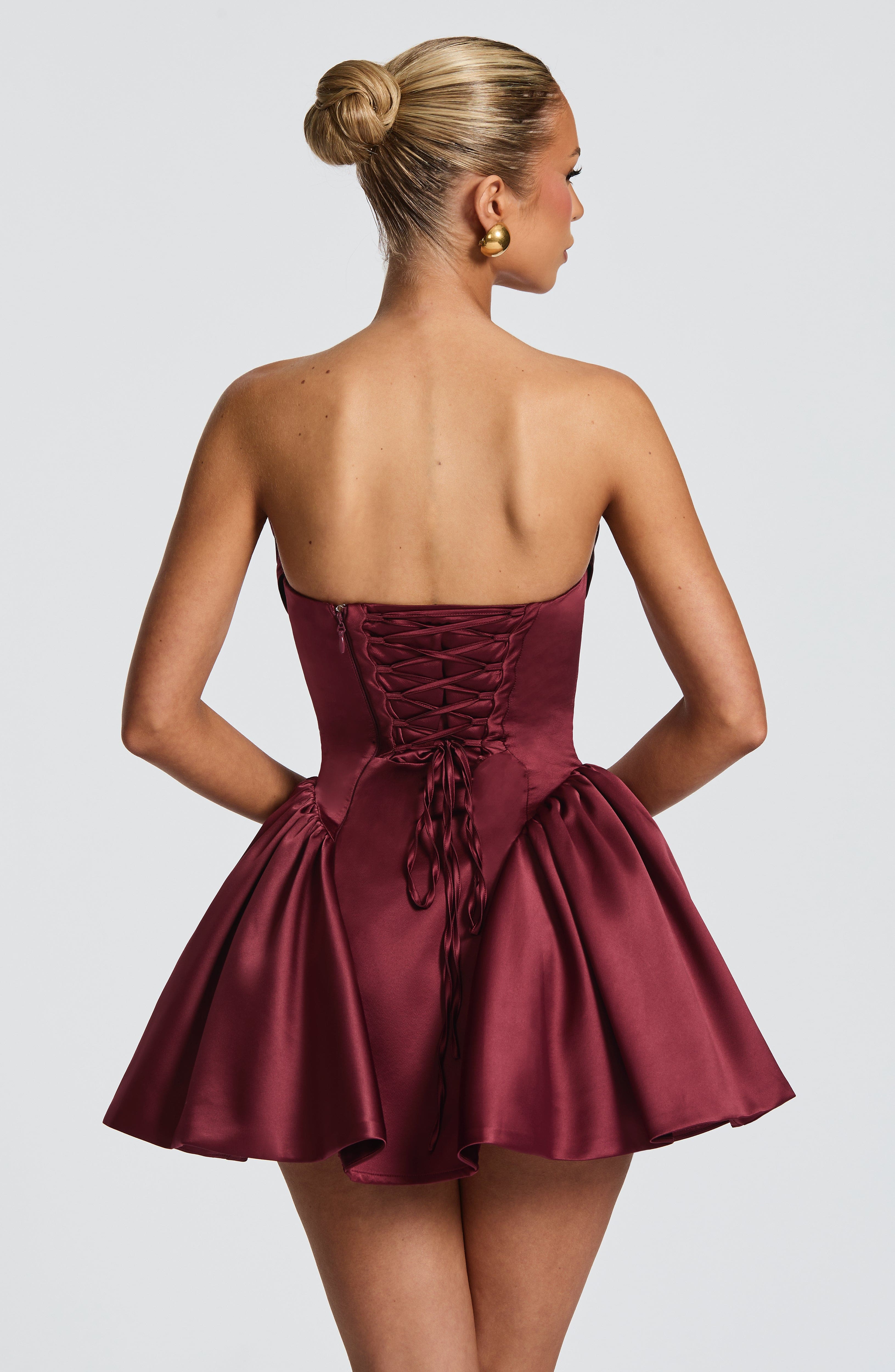 Trinity Mini Dress - Cherry Lacquer