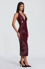 Violette Midi Dress - Cherry Lacquer